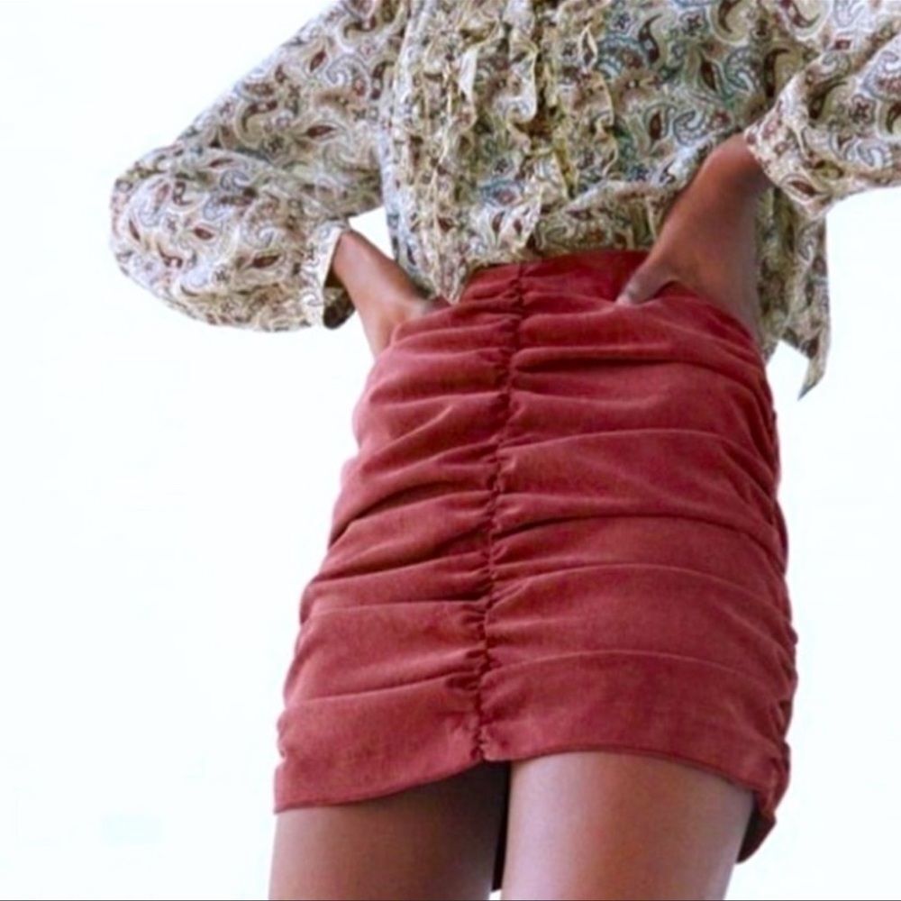 ZARA rubbed skirt